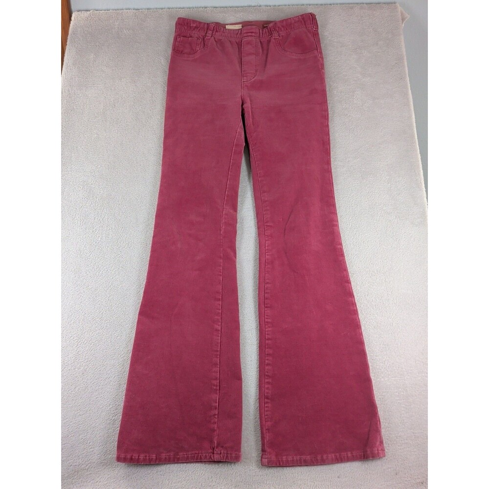 Pilcro The Pull-On Icon Flare Pants Women 28 Mini Corduroy Pink Anthropologie